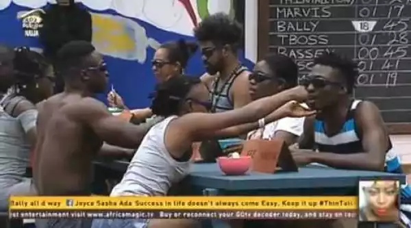 Big Brother Naija Day 44: Efe and Marvis emerged winners in the Ice cream bonding Task